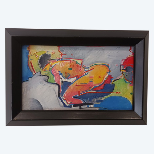 GERARD LE CLOAREC ACRYL AUF LEINWAND TITEL „IN THE SATTLE“