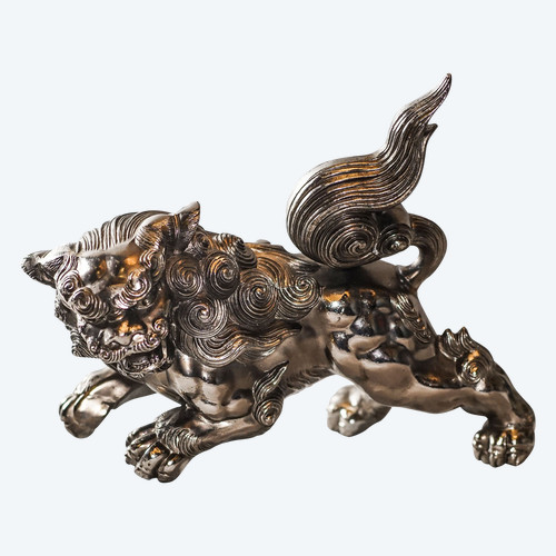 Petite sculpture d’un Lion Gardien, “Lion de Fo”, “Chien de Fo”