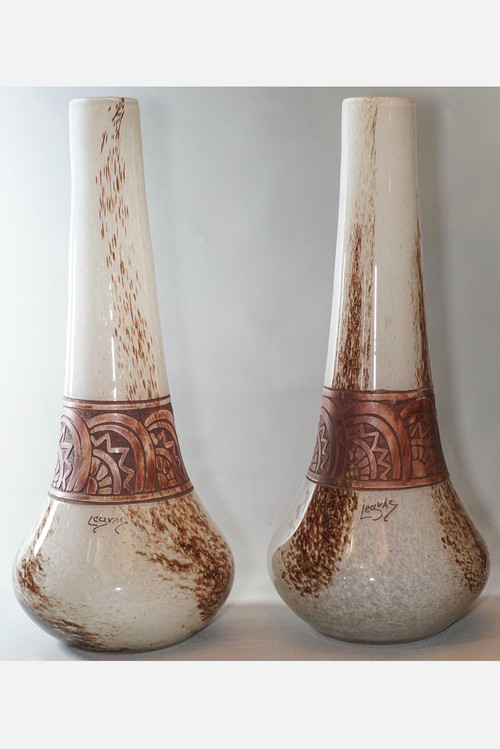 Théodore Legras, Paire De Vases Art Déco