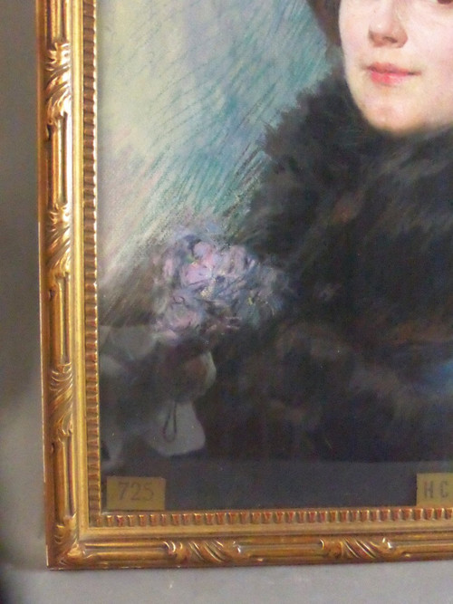 Pastel Signed Humbert-vignot