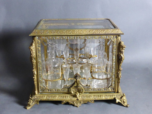 Cave à Liqueurs En Bronze Doré XIXe siècle