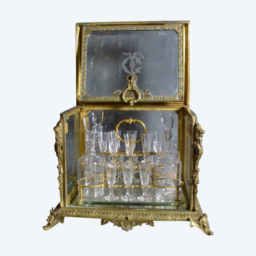 Cave à Liqueurs En Bronze Doré XIXe siècle