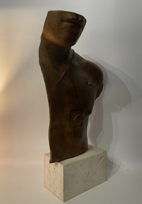 Igor Mitoraj - Busto “Asclepius” - scultura in bronzo