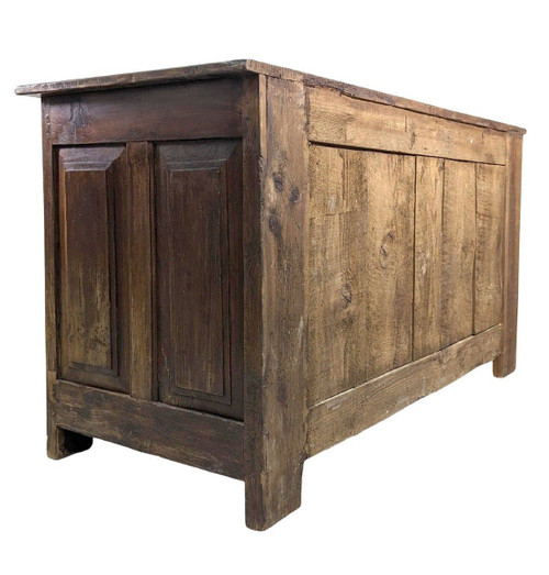 Comò Rustico In Legno Bianco Fine XVIII Secolo, Inizio XIX Secolo