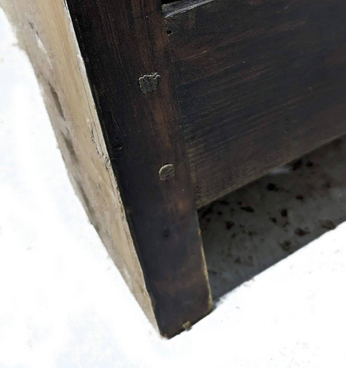 Comò Rustico In Legno Bianco Fine XVIII Secolo, Inizio XIX Secolo