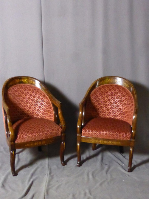 Suite De Quatre Fauteuils époque Charles X