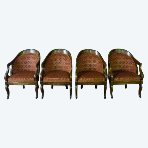 Suite De Quatre Fauteuils époque Charles X