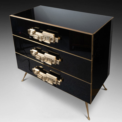 Commode En Verre Murano, XXe Siècle