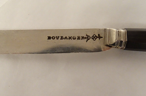 2 Reisemesser aus Silber, Stahl und Ebenholz, Cutler Baker, 18. Galuchat-Koffer