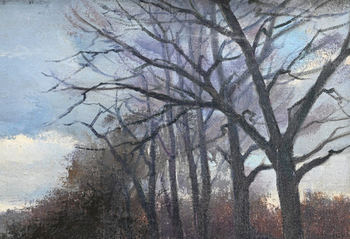Grand Tableau « Château de Gros Bois », signé A.Mémin – 1954