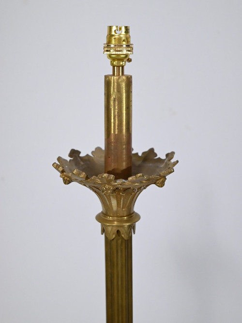Importante Torcia in Bronzo Dorato - Fine XIX Secolo