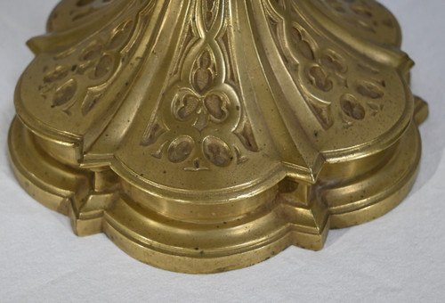 Importante Torcia in Bronzo Dorato - Fine XIX Secolo