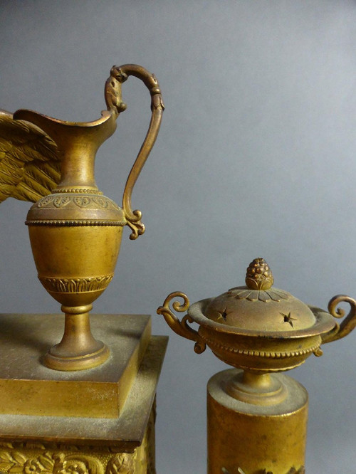 Empire Pendulum In Gilt Bronze