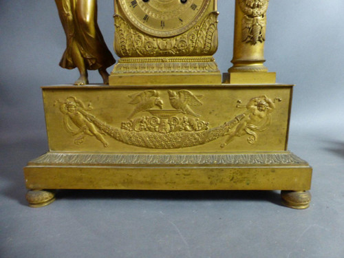 Empire Pendulum In Gilt Bronze