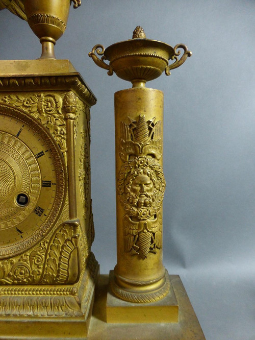 Empire Pendulum In Gilt Bronze