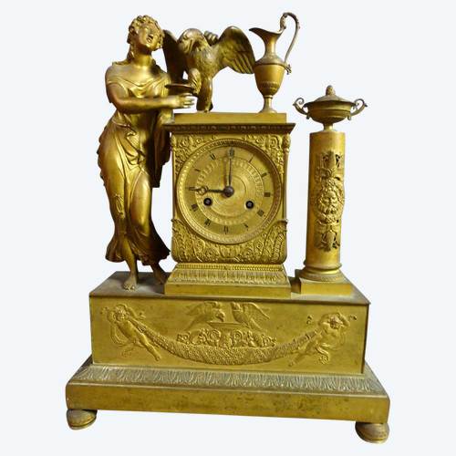 Empire Pendulum In Gilt Bronze