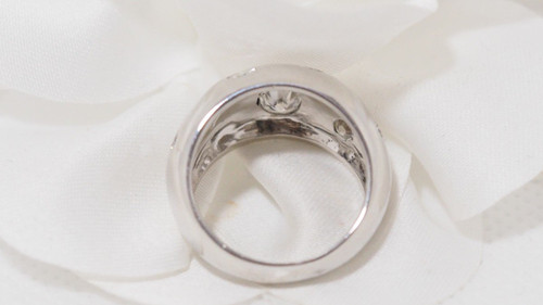 Anello Bangle In Oro Bianco E Diamanti
