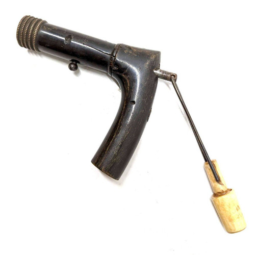 Canne Fusil De Collection Pommeau En Corne , Fut En Bambou XIXème