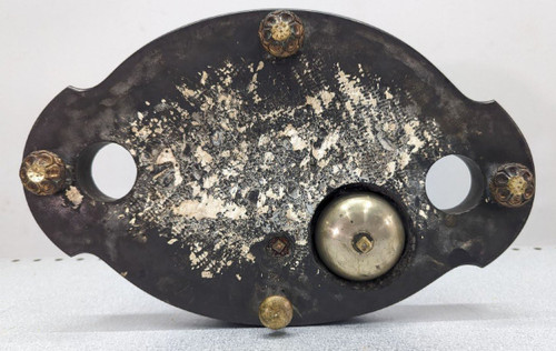 Rare Inkwell In Bronze And Black Marble With Integrated Bell System XIXth