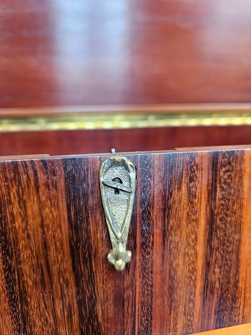 Table Servante Majorelle Art Nouveau "Cyclamens "