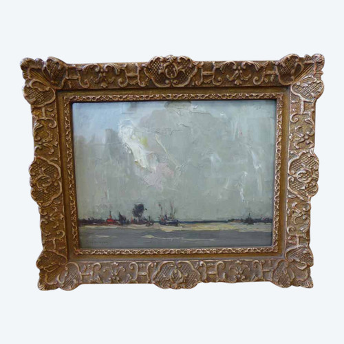 Marine Painting Signed John Michaux (1876-1956)