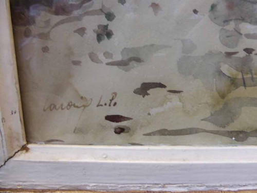 Aquarelle Marine " Le Phare De Honfleur " Signée Lavoine
