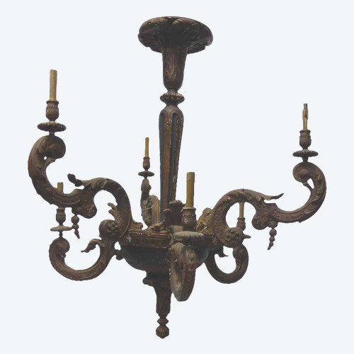 Rockery Style Painted Wooden Chandelier
