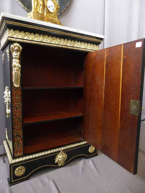 Mobiletto di supporto in intarsio Boulle, Napoleone III