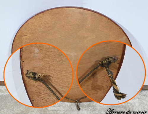 Ovaler Spiegel aus goldenem Holz – frühes 20. Jahrhundert