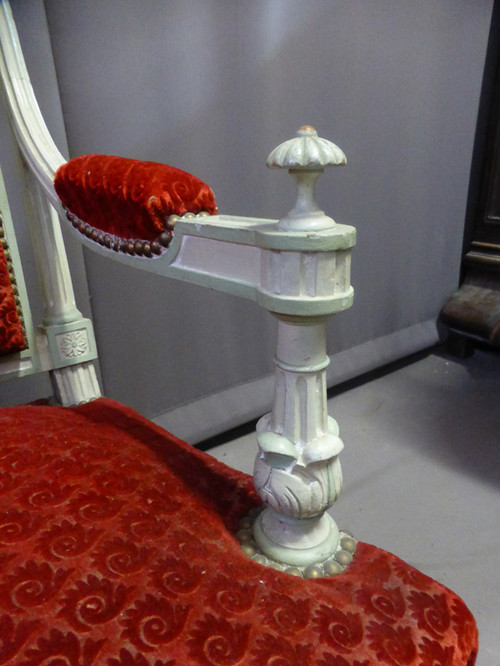 Paire De Fauteuils Style Louis XVI