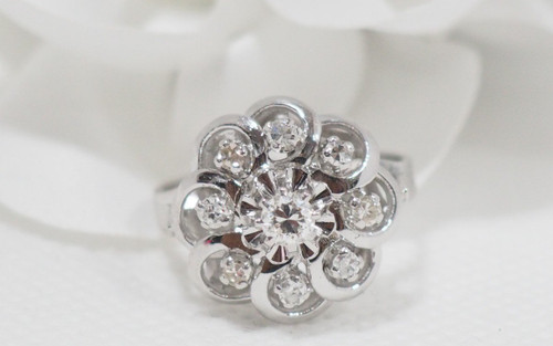 Anello Entourage In Oro Bianco E Diamanti