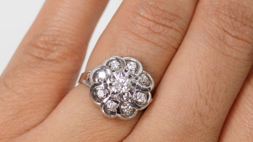 Anello Entourage In Oro Bianco E Diamanti