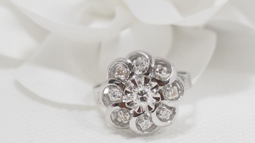 Anello Entourage In Oro Bianco E Diamanti