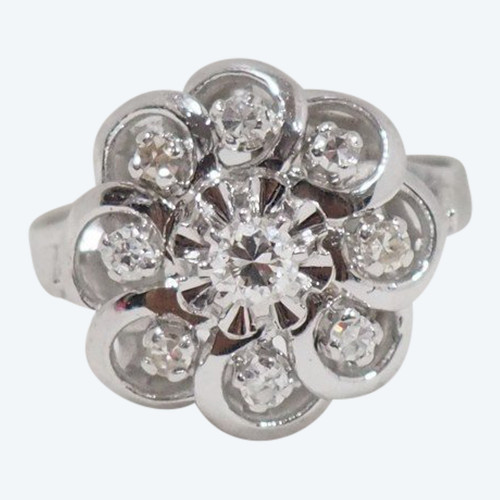 Anello Entourage In Oro Bianco E Diamanti