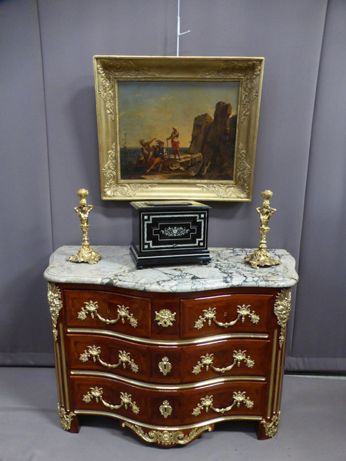 Commode En Marqueterie Style Régence