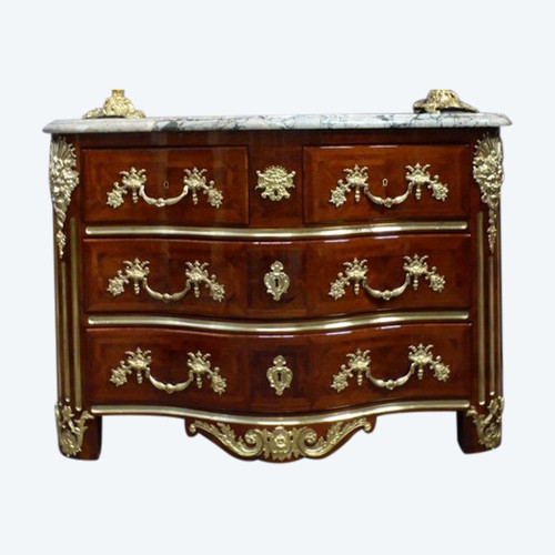 Commode En Marqueterie Style Régence