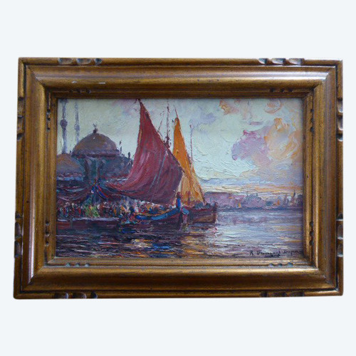 Tableau "rive Du Bosphore" Signé Robert Dumont-duparc