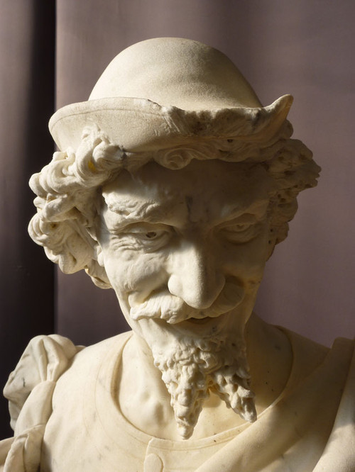 Importante Scultura in Marmo Firmata Benvenuti