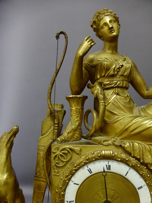 Pendulum In Gilt Bronze Empire Period