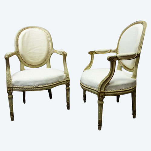 Pair Of Louis XVI Style Armchairs