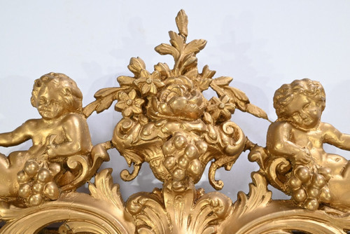 Importante Specchiera in Legno Dorato, Epoca Luigi Filippo - Metà XIX Secolo