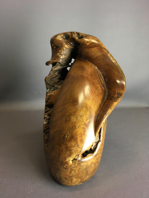 Scultura in legno, firmata "couradin