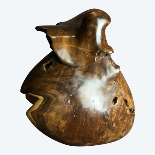 Scultura in legno, firmata "couradin