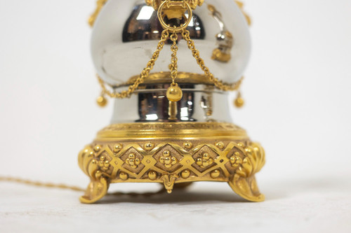 Paire de lampes en métal et bronze doré, circa 1880