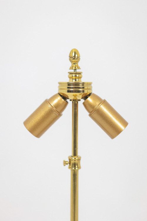 Paire de lampes en métal et bronze doré, circa 1880