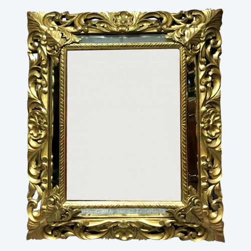 Grand miroir En Bois Doré, Epoque Napoléon III