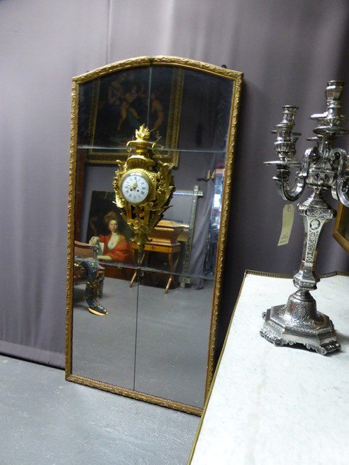 Important Mirror With Cartel, Louis XVI Period