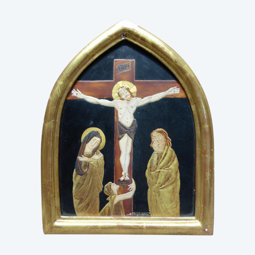 Religiöse Emaille aus dem 19. Jahrhundert