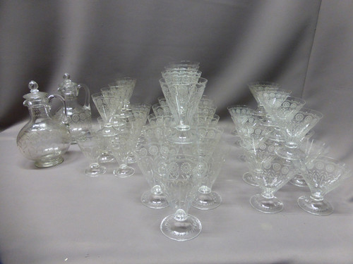 Set di bicchieri di cristallo da 44 pezzi