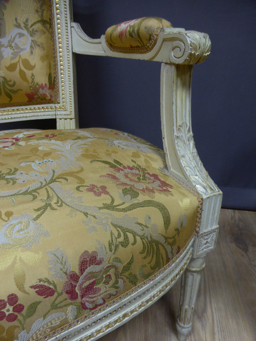 Paire De Fauteuils Style Louis XVI